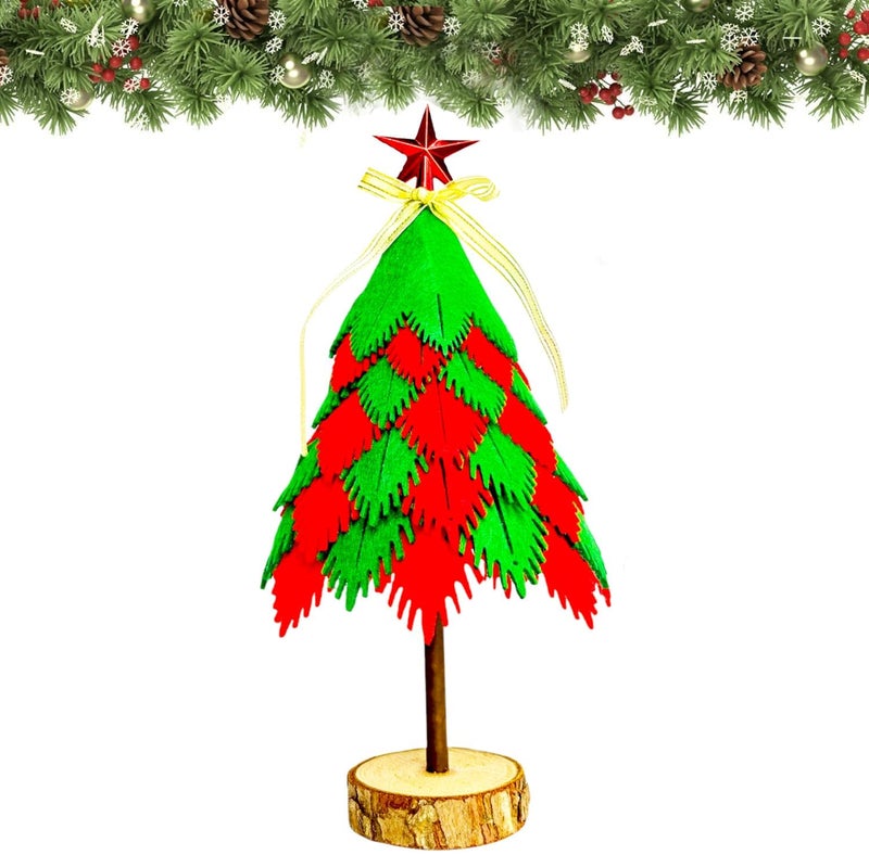 PartyToko PartyToko Christmas Tree with Decoration for Table Top Office Desk Small Artificial Xmas Tree with Star Topper Ornaments Props 8 inch Christmas Decorations Items for Home  - Image 1