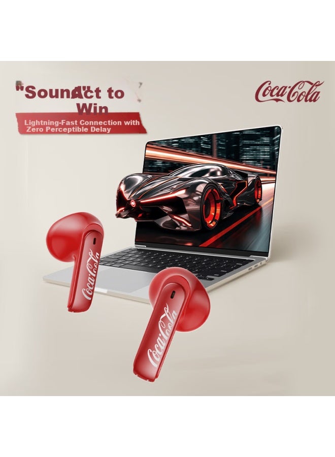 Coca-cola T36s Bluetooth Semi-in-ear True Wireless Earbuds Gaming Sports Running Earphones Long Battery Life Comfortable Fit Latest Model Gift For Men, Women, And Students - Image 3