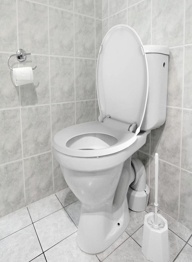 GAOMON Toilet Seat Round Toilet Seat Cover Soft Close PP Material for Bathroom, Easy to Install, White - Image 3