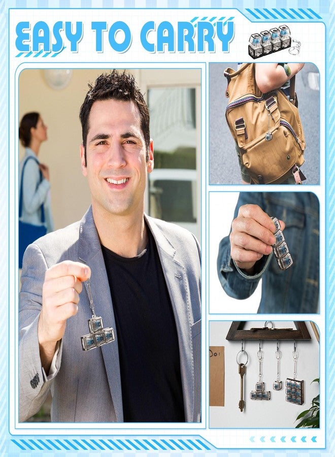 مجموعة هالوسكوم المكونة من 5 قطع من أزرار لوحة المفاتيح للبالغين، بخمسة أشكال مختلفة، سلسلة مفاتيح مكعبة، أزرار ميكانيكية لتخفيف التوتر، هدية مثالية للمكتب والمنزل وقضاء الوقت (أسود شفاف). - Image 5