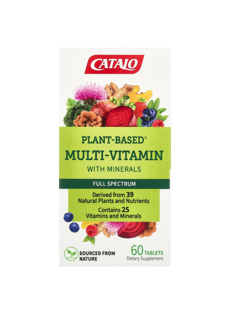 Plant-Based Multi-Vitamin with Minerals, 60 Tablets