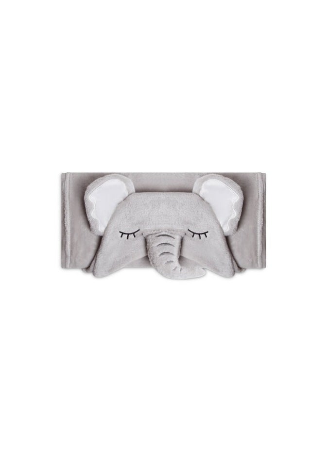 Mothers Choice - Hooded Coral Fleece Baby Blanket - Elephant Design Baby Blanket  with Cute Ears - Soft & Cozy Blanket - 75x100 cm - Newborn to 4 Years – Grey - Image 1