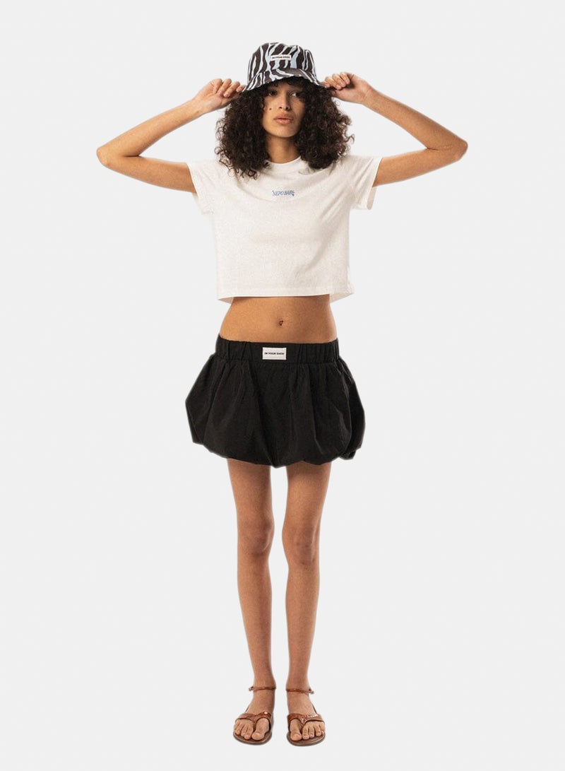 In Your Shoe Black Mini Balloon Skirt - Image 3