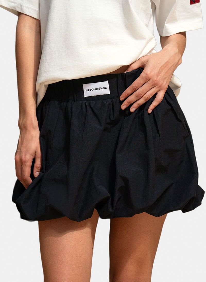 In Your Shoe Black Mini Balloon Skirt - Image 4