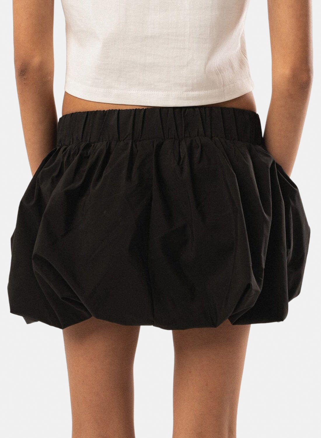 Black Mini Balloon Skirt