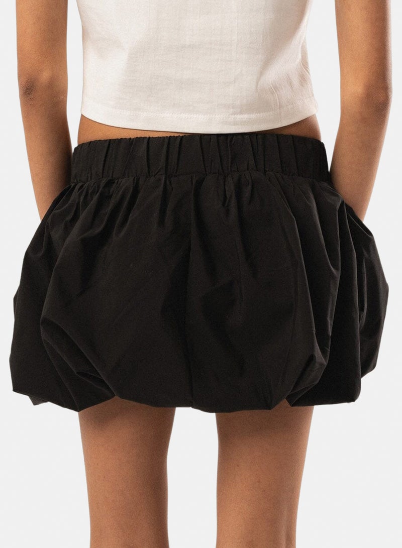 In Your Shoe Black Mini Balloon Skirt - Image 1