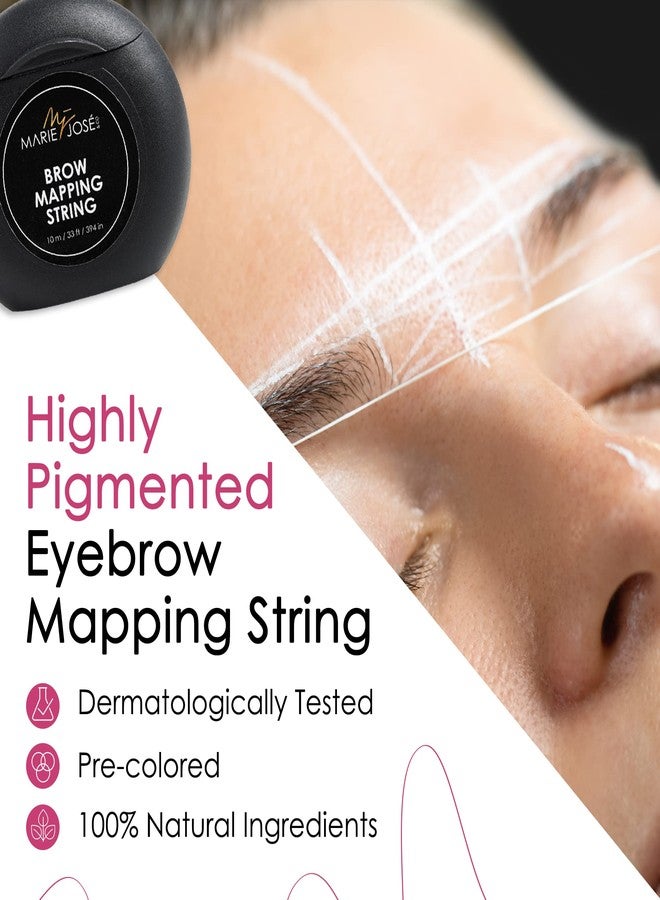 Marie-José & Co Professional White Eyebrow Mapping String - 33ft Clear White Bamboo Thread for Henna Tinting & Microblading - Marie-José - Image 3