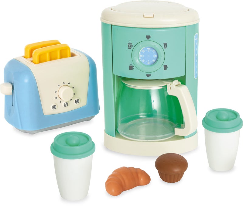 Casdon Takeaway Breakfast Set|Pretend Playset for Kids,Interactive Toy Toaster & Coffee Maker,Kitchen Set for Gifting|Realistic Feel with Play Food,Breakfast Set|Pretend Play for Children Aged 3+ - Image 1