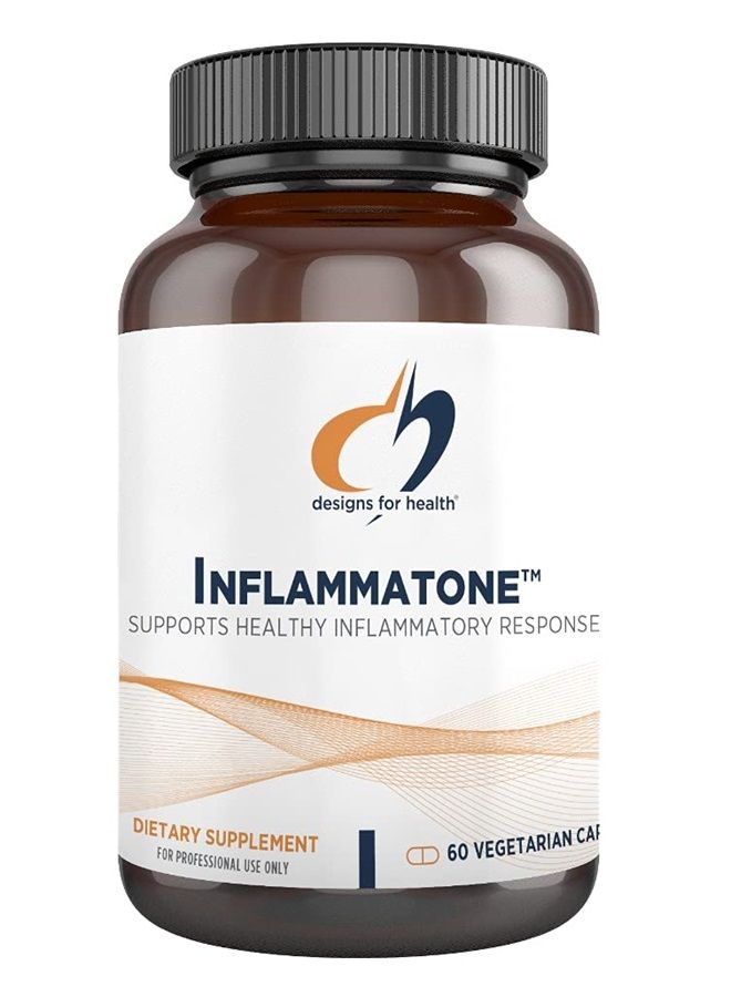 designs for health Inflammatone - Resveratrol and Quercetin with Proteolytic Enzymes, Turmeric Boswellia Capsules to Help Support Natural Fibrin Clearance + a Healthy Inflammatory Response (60 Caps) - Image 1