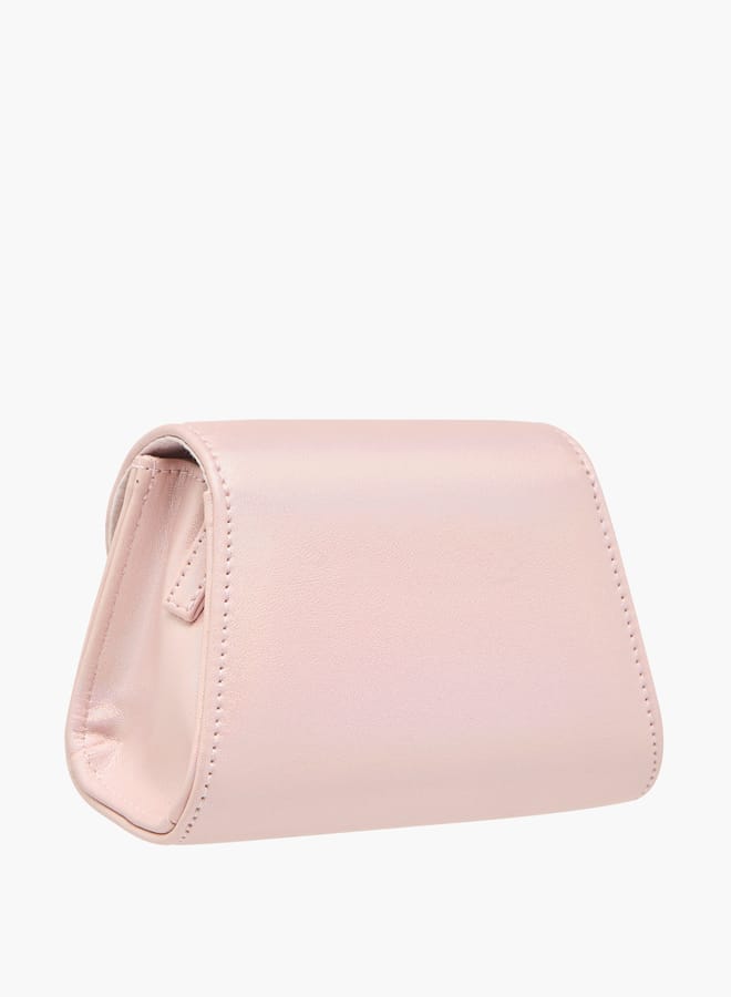 Little Missy Girls Floral Accent Crossbody Bag with 2 Hairpins  - Image 3