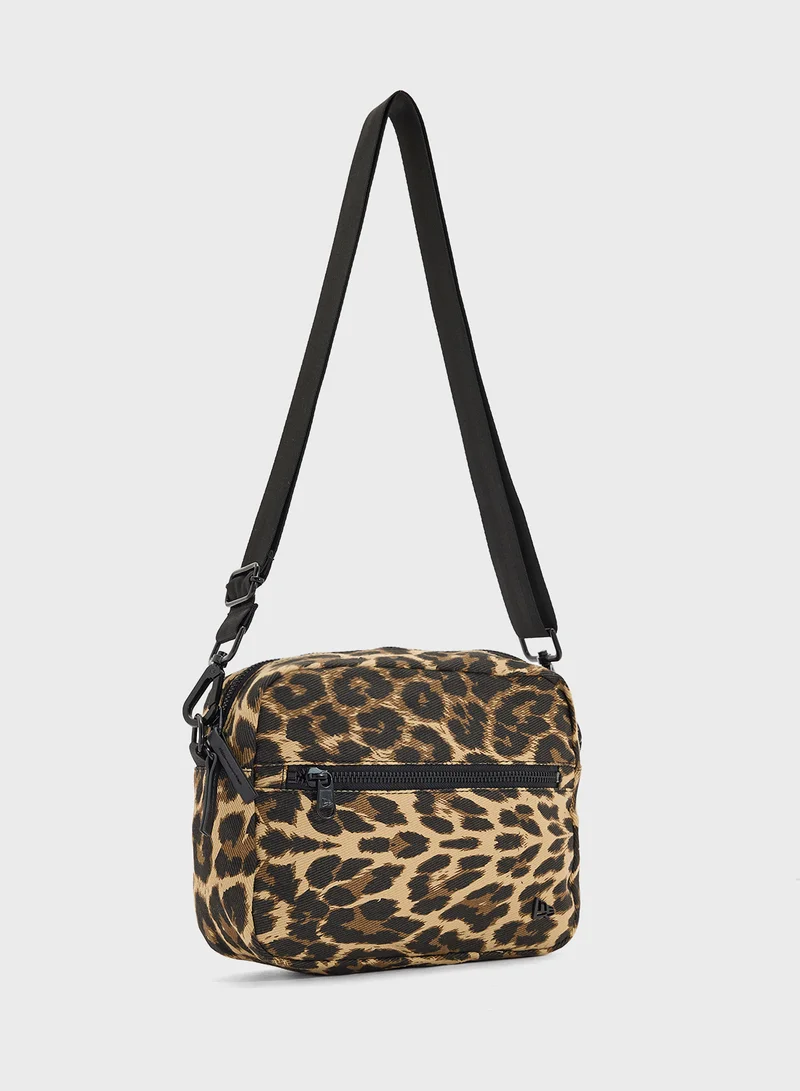 NEW ERA Leopard Printed Canvas Waist Bag