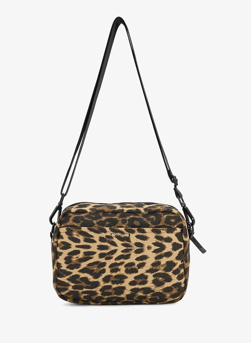 NEW ERA Leopard Printed Canvas Waist Bag