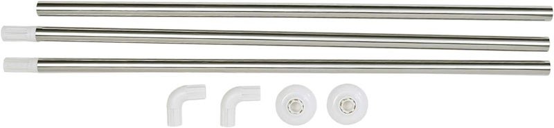 Adjustable Stainless Steel Shower Curtain Rod – Multi Size and Color, Rustproof and Easy to Install (Chrome -80x80x80cm, Extension-70x120cm) - Image 1