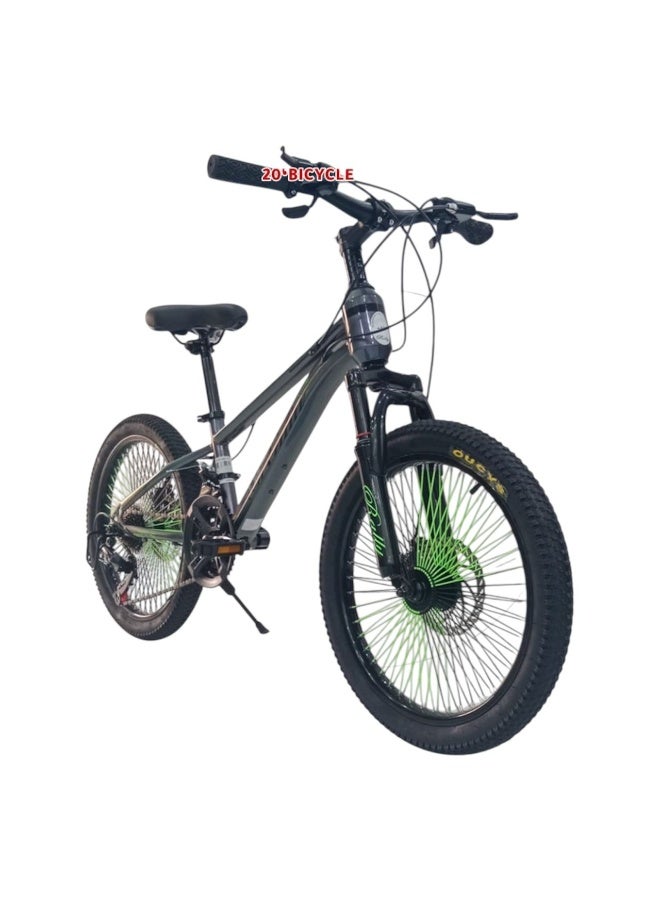 20 inch size professional junior sports bike featuring a reinforced mountain frame and integrated shock absorption system, it delivers exceptional performance with a multi-speed transmission system. It's ideal for daily commuting and deep-road adventures thanks to its superior ability to stop instantly and safely.