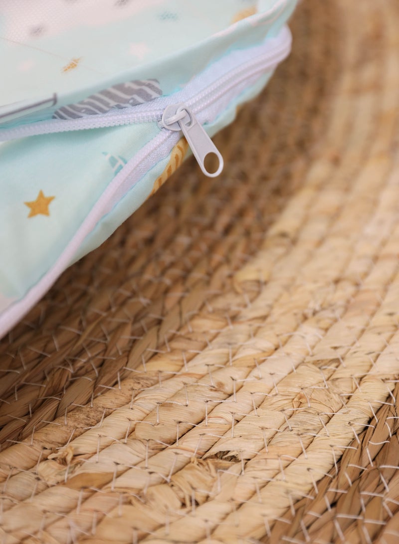 FUN MOMENT Ultra soft and breathable newborn sponge foldable mosquito net mattress with various designs 90×50cm - Image 2