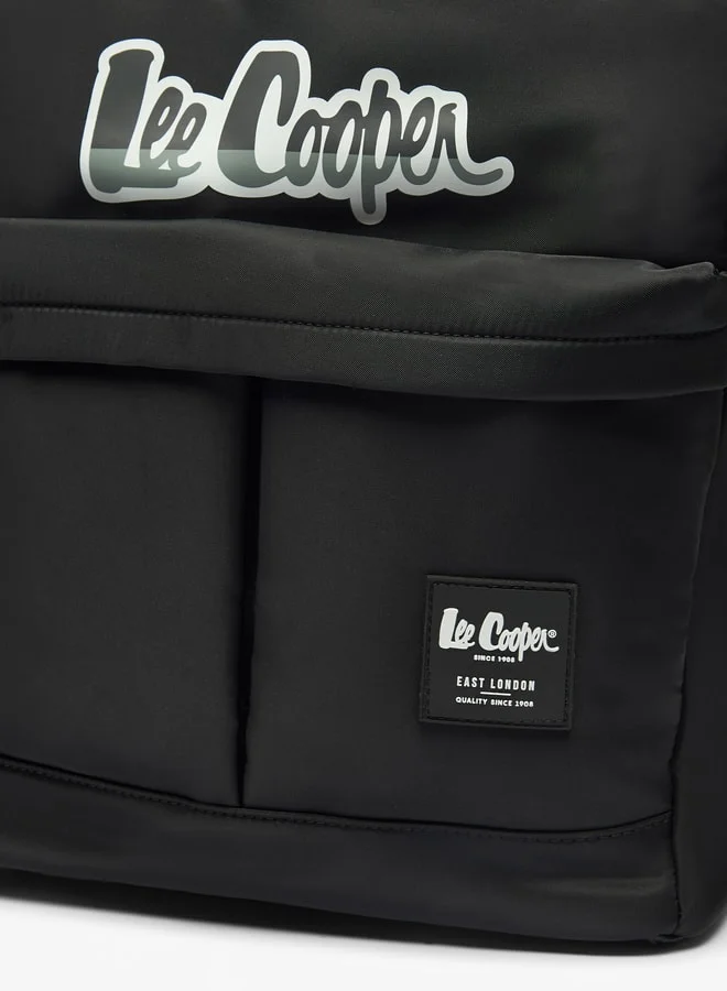 لي كوبر Logo Print Backpack with Zip Closure - 29x14x34 cm