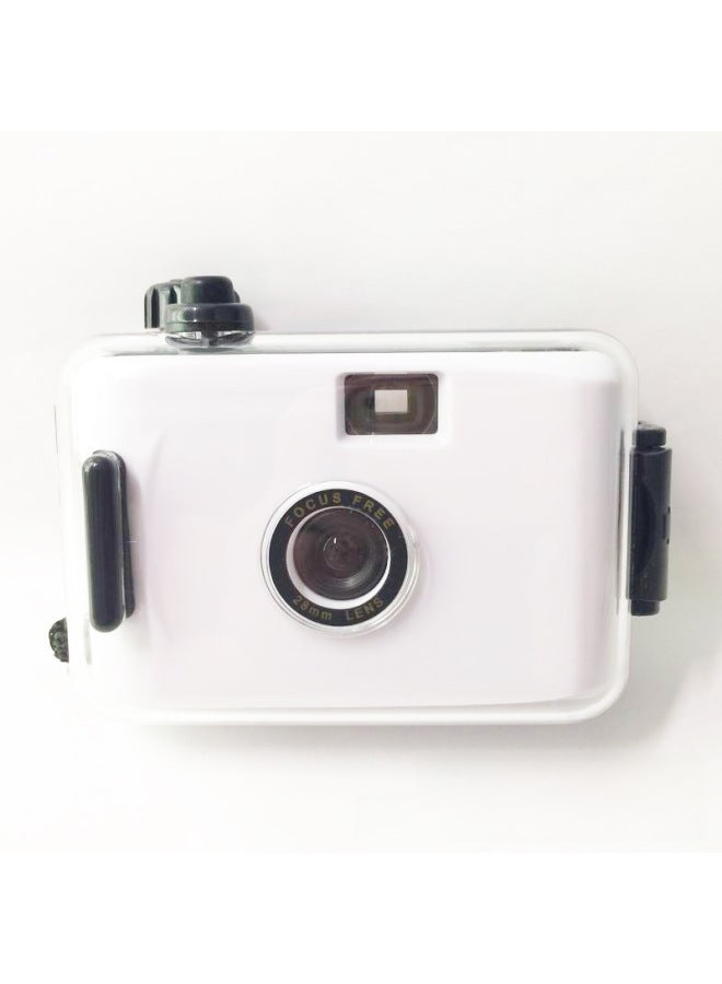 Disposable Waterproof White Black Shell Vintage Camera For Children Easy To Use Film Camera European American Detected-Color:Message Color  - Image 1