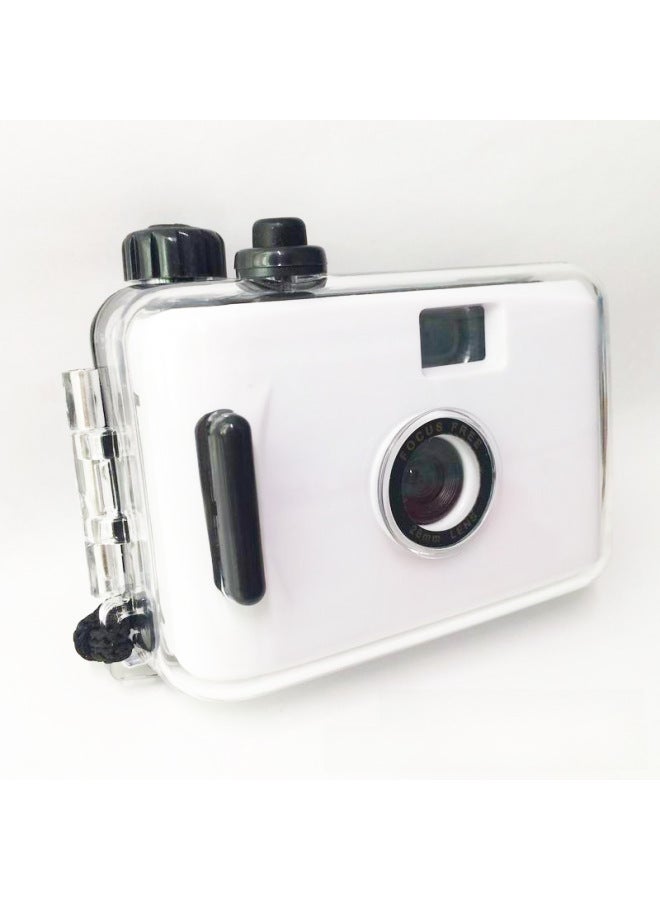 Disposable Waterproof White Black Shell Vintage Camera For Children Easy To Use Film Camera European American Detected-Color:Message Color  - Image 2