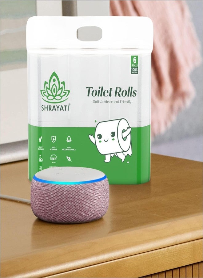 Shrayati Toilet Paper Roll,Pack of 36, Ultra Soft 2 Ply Biodegradable Toilet Paper, Non-Clogging Super Absorbent Toilet Roll, 225 Pulls Per Roll, Dispenser-Free - Image 5