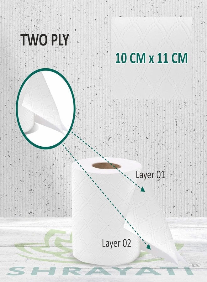 Shrayati Toilet Paper Roll,Pack of 36, Ultra Soft 2 Ply Biodegradable Toilet Paper, Non-Clogging Super Absorbent Toilet Roll, 225 Pulls Per Roll, Dispenser-Free - Image 4