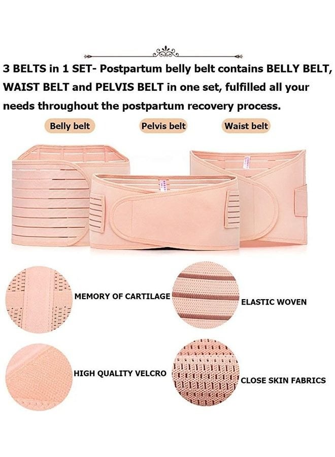 3 in 1 Postpartum Support Recovery Belly Wrap Waist/Pelvis Belt For Women (XL)