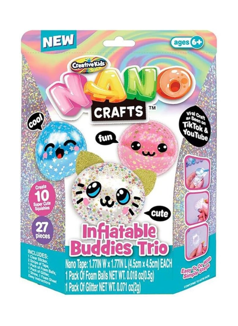 Creative Kids - MMX CR NANO CRAFTS MAKE AND INFLATE NANO BUDDIES TRIO 27PCS - Image 1