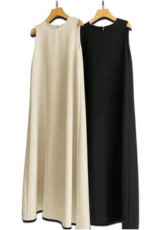 Generic Sleeveless Black & White Abaya Inner Pack  - Image 1