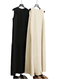 Generic Sleeveless Black & White Abaya Inner Pack  - Image 4