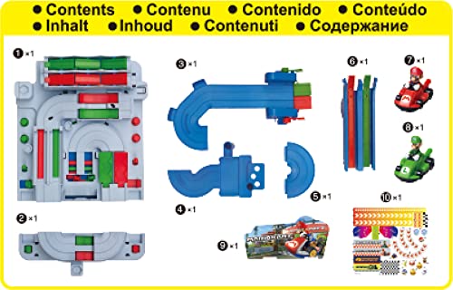 EPOCH Games Mario Kart Racing Deluxe Super Mario Vehicle Obstacle Course with Mario and Luigi Kart Figures for Ages 5 - Image 5