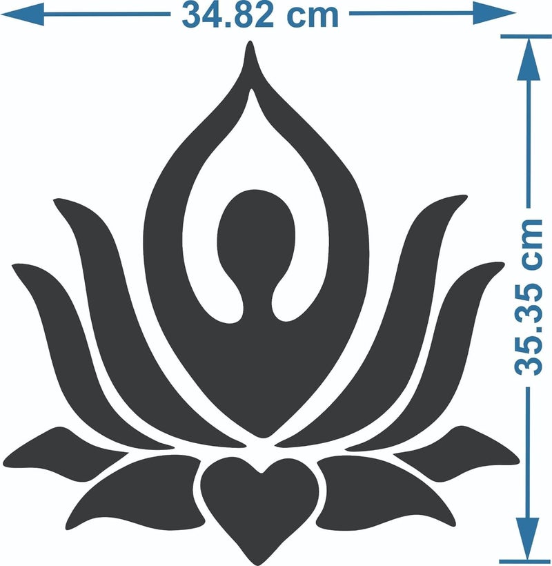 Chote Mote Seller Chote Mote Seller Lotus Mirror Stickers for Wall Acrylic Mirror Wall Mirror 3D Stickers Yoga Lotus Wall Stickers for Room Hall Home and Office Golden Pack of 1  - Image 2