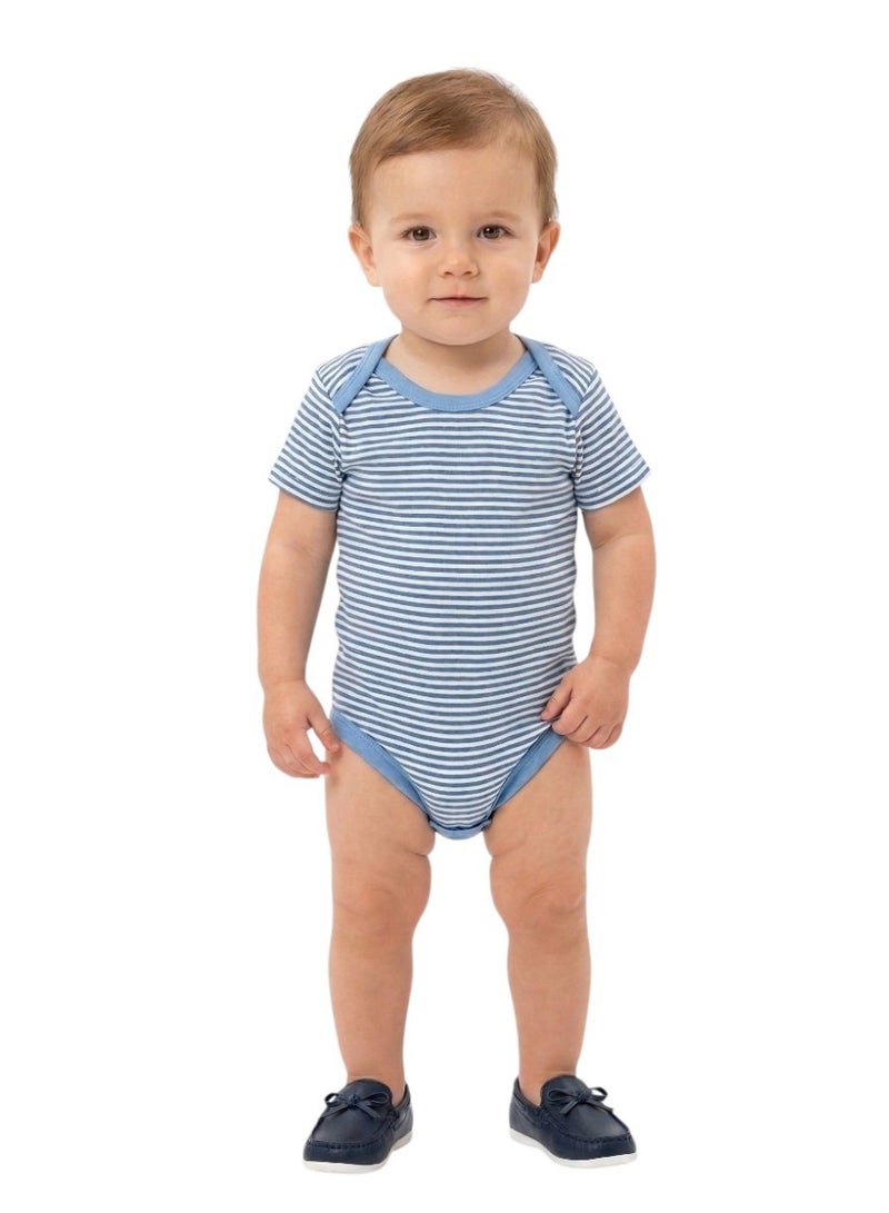 Bambimici Baby  Cotton Tractor Bodysuit Short Sleeve  – 3-Piece Newborn Outfit - Image 4