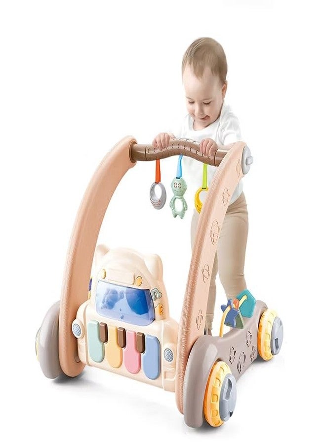 Richtots Premium 4 In 1 Baby Playmat & Push Learning Walker, Infant Play Piano Gym Activity Center With Walkers, Learning Walking Stroller, Tummy Time Play Mat, Baby Walker Fitness Rack With Musical Keyboard And Toys - Image 3