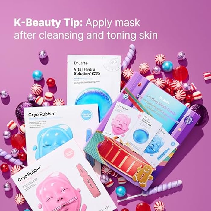 Dr.Jart+ Cooling Mask Treats Korean Skin Care Gift Set with Vital Hydra Solution Pro and Cryo Rubber Moisturizing and Firming Masks | Limited Edition Holiday Set - Image 3