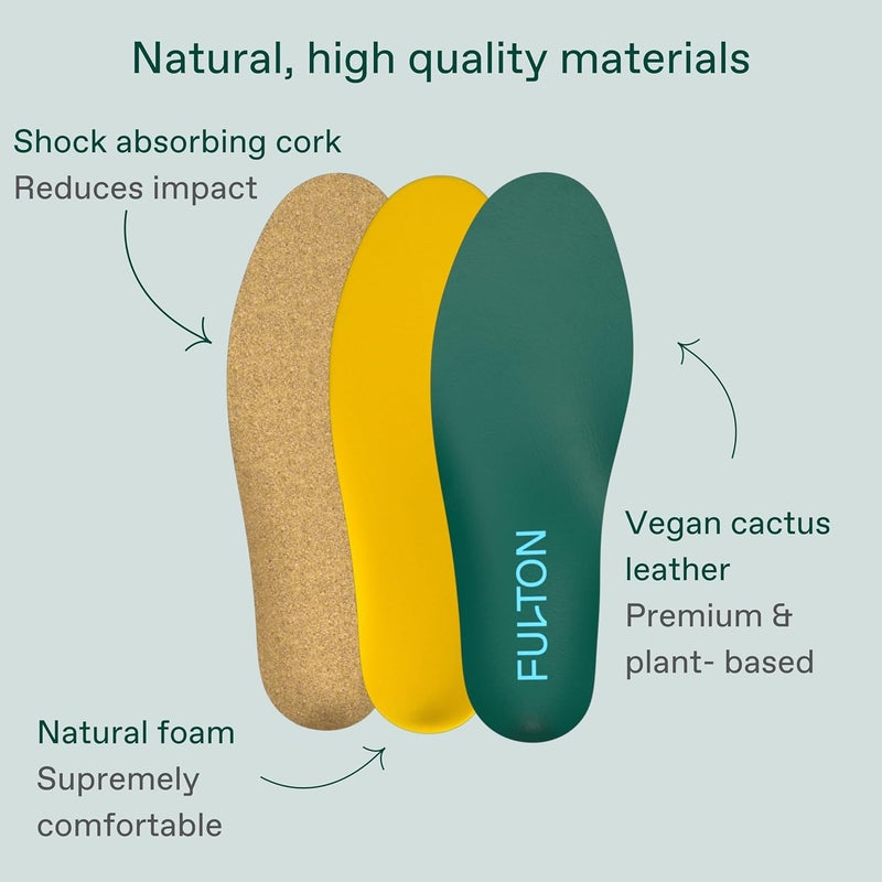 Fulton أحذية فولتون المخصصة من الفلين للنساء لدعم القوس وتخفيف الألم للأقدام المسطحة إلى القوس العالي مقاس 9510 عريض - Image 3