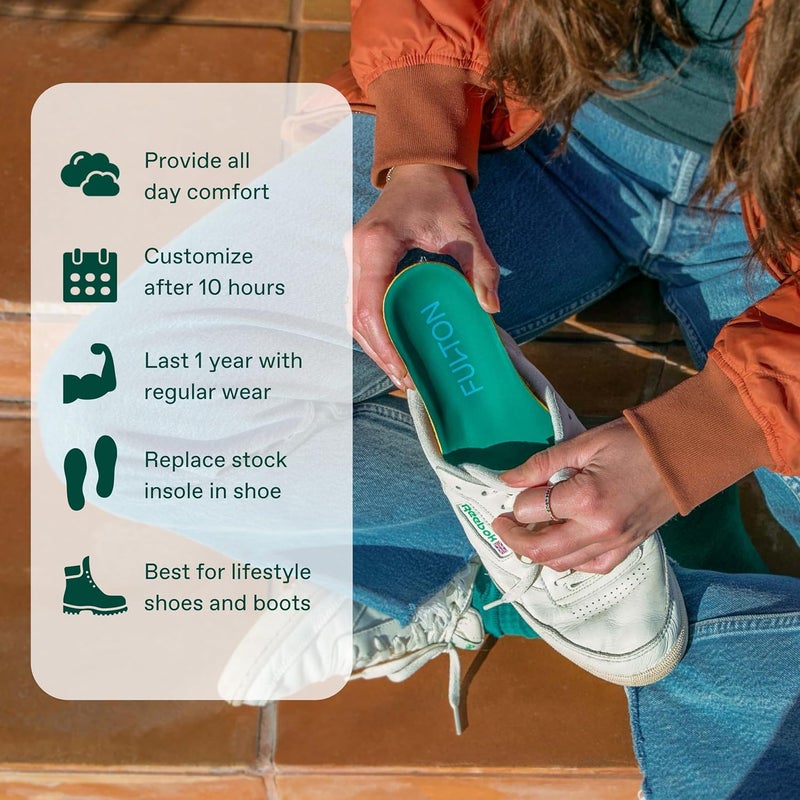 Fulton أحذية فولتون المخصصة من الفلين للنساء لدعم القوس وتخفيف الألم للأقدام المسطحة إلى القوس العالي مقاس 9510 عريض - Image 4