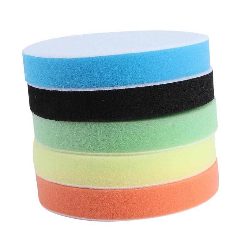 6 Inch Car Polishing Pads Kit 5PCS Assorted Colors for Waxing Sealing and Buffing - Image 2