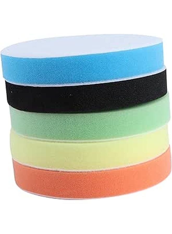 6 Inch Car Polishing Pads Kit 5PCS Assorted Colors for Waxing Sealing and Buffing - Image 1