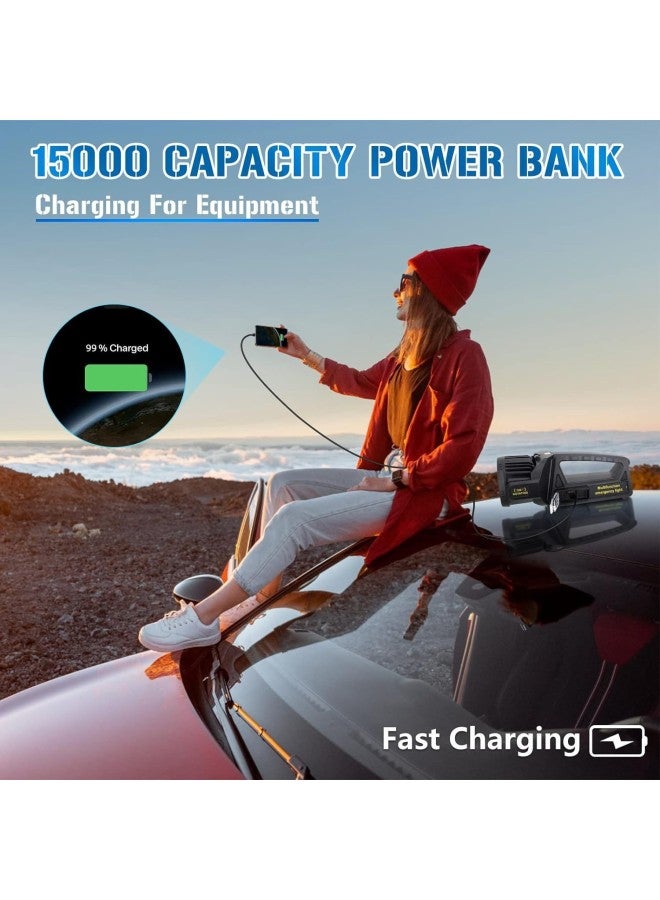 مصباح يدوي قوي متعدد الوظائف قابل لإعادة الشحن يعمل بالطاقة الشمسية LED مصباح بحث عالي الطاقة في الهواء الطلق مصباح محمول قوي - اللون: حجم صغير - Image 4