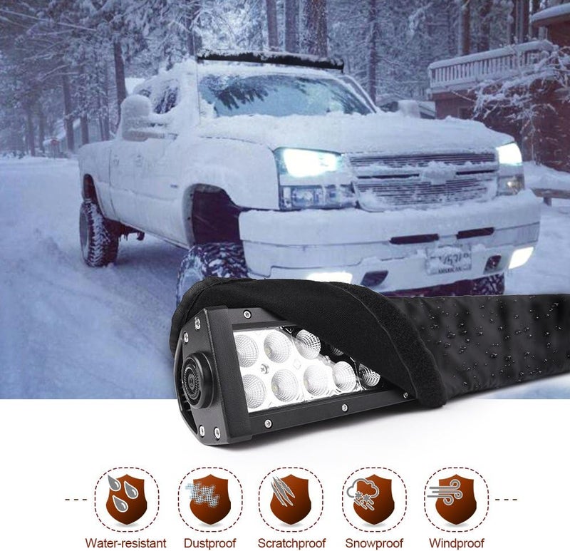 MICTUNING 52 inches Universal Straight and Curved LED Light Bar Cover - Water-Resistant, Windproof, Dustproof, Snowproof Scratch-Proof Protective Sleeve - Image 3