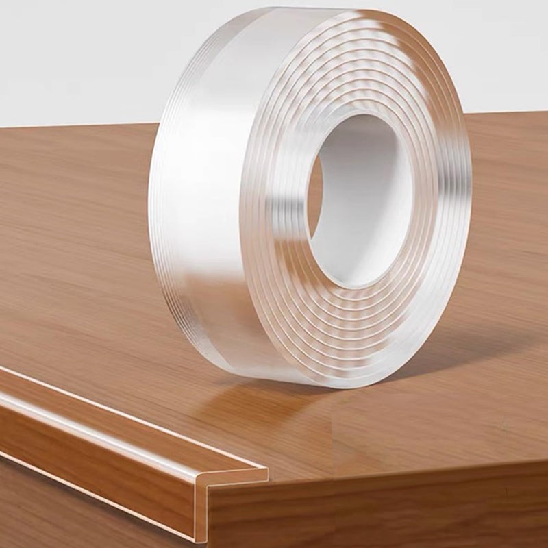 KAIYUER 08 in x 984 FTClear Edge Protector Strip Sharp Edge Wrap Cover Tape Self Adhesive Protective Bumper Guards for Cabinet Door Desk Glass Table Bed Furniture Kitchen Countertop Waterproof - Image 3
