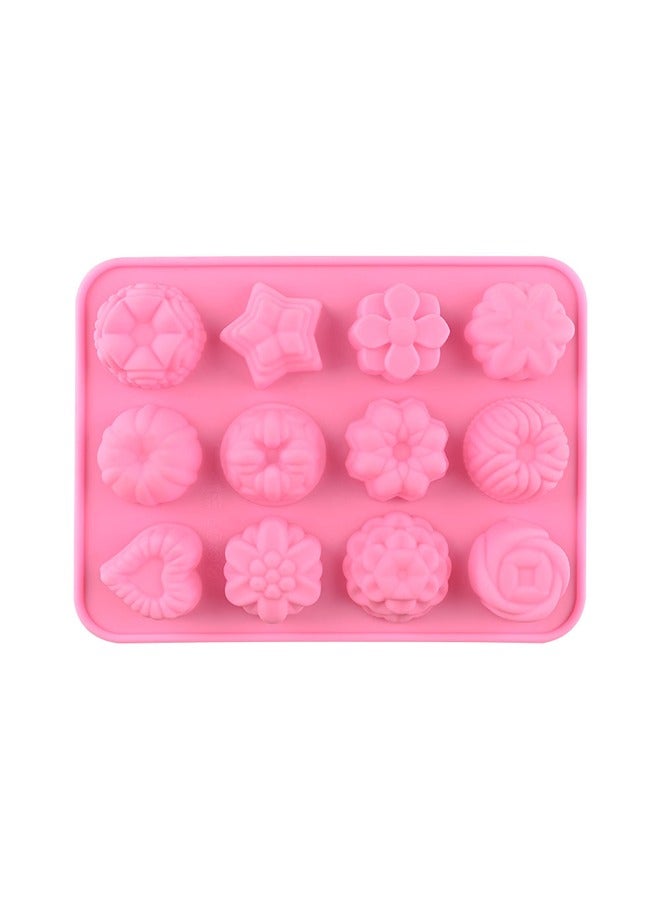 12 قالب شوكولاتة جيلي شوكولاتة الشوكولاتة صغير الحجم مكون من 12 حجرة قالب سيليكون جيلي الشوكولاتة سيليكون متباين الخواص - Image 1