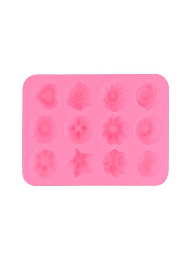 12 قالب شوكولاتة جيلي شوكولاتة الشوكولاتة صغير الحجم مكون من 12 حجرة قالب سيليكون جيلي الشوكولاتة سيليكون متباين الخواص - Image 2