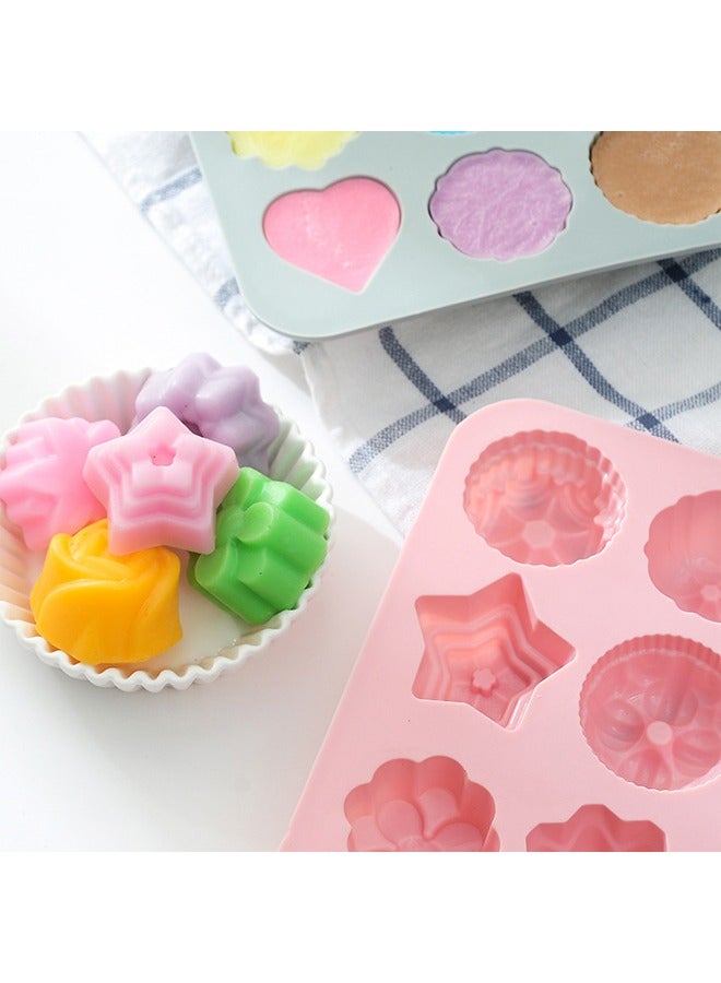 12 قالب شوكولاتة جيلي شوكولاتة الشوكولاتة صغير الحجم مكون من 12 حجرة قالب سيليكون جيلي الشوكولاتة سيليكون متباين الخواص - Image 4