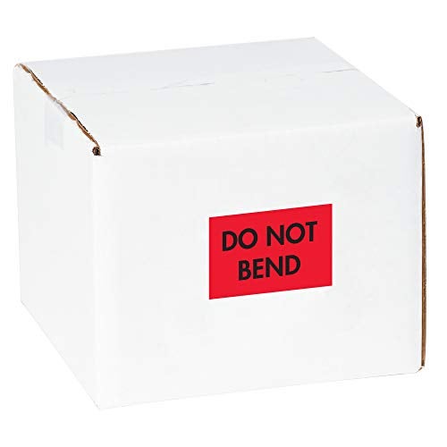 Tape Logic Aviditi Tape Logic 2" x 3","Do Not Bend" Fluorescent Red Warning Sticker, for Shipping, Handling, Packing, and Moving (1 Roll of 500 Labels) - Image 2