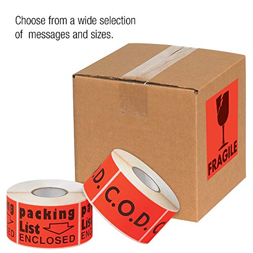 Tape Logic Aviditi Tape Logic 2" x 3","Do Not Bend" Fluorescent Red Warning Sticker, for Shipping, Handling, Packing, and Moving (1 Roll of 500 Labels) - Image 3