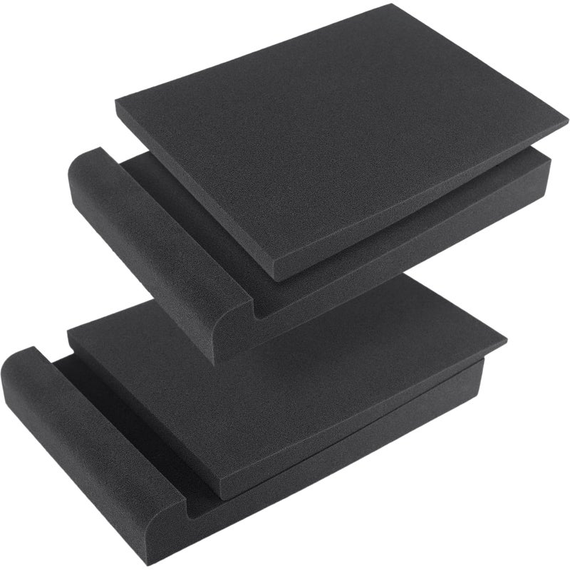 JBER 2 Pack Acoustic Isolation Pads, Studio Monitor Speaker Isolation Foam Pads, High Density Acoustic Foam Suitable for 3-8 Inch Speakers for Sound Improvement Prevent Vibrations (MEDIUM) - Image 1