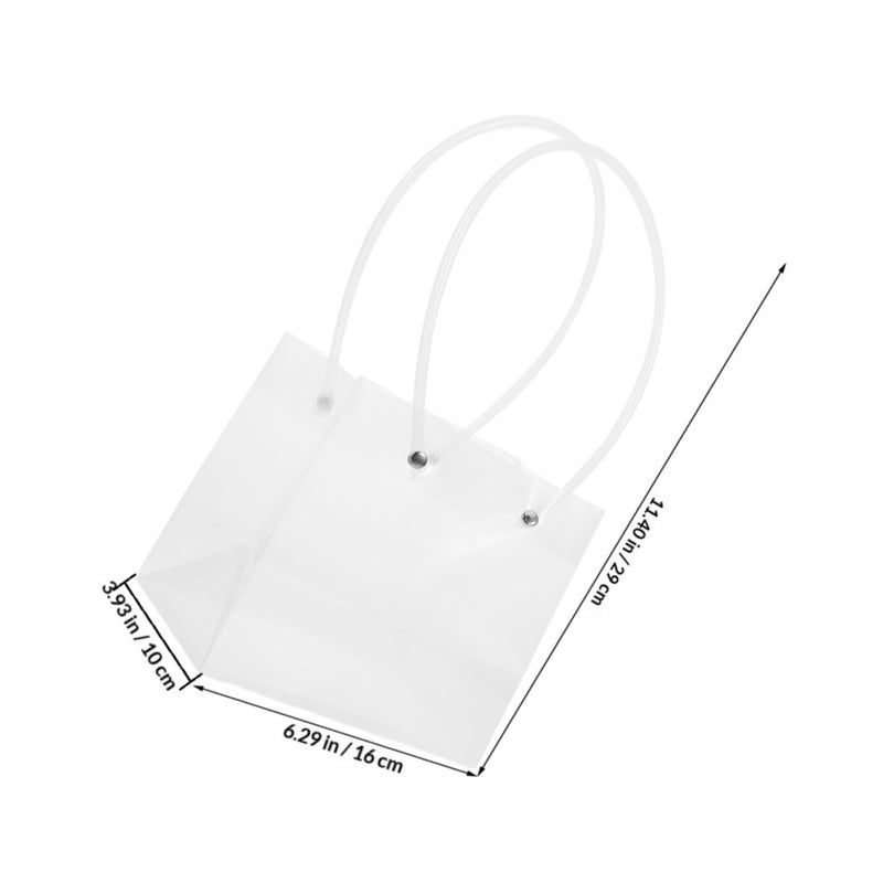 Plastic Flower Bouquet Bags with Handles 16x10x14cm for Wedding Birthday Party Favor Wrapping - Image 3
