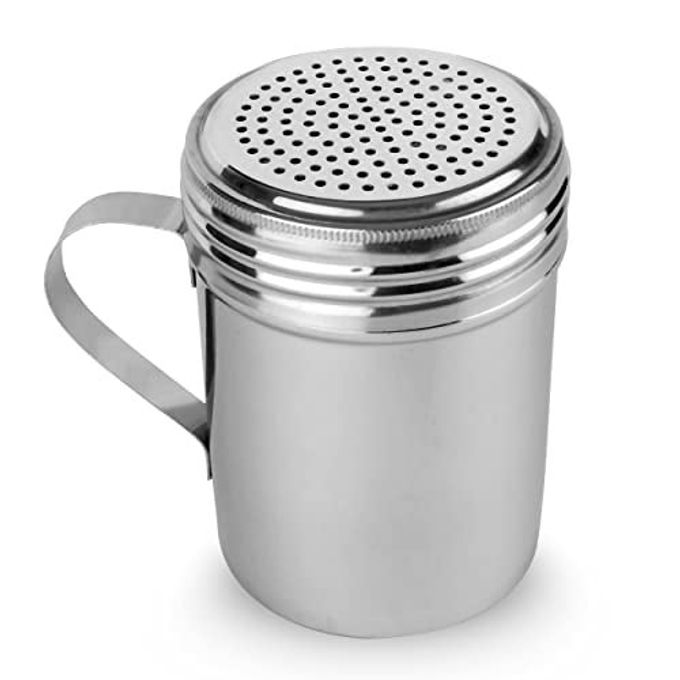 EHOMEA2Z Stainless Steel Dredge Shaker Ideal For Salt, Spice, Sugar, Flour (2, 10 oz)