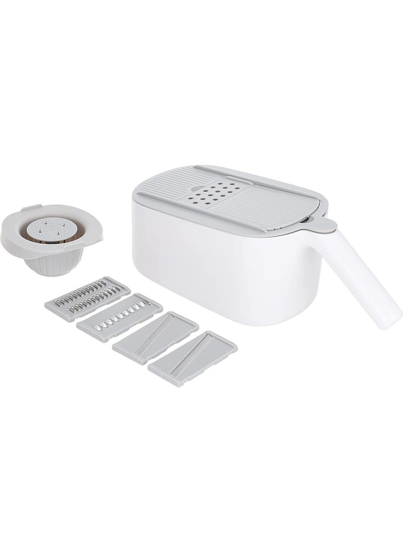 ecoco - Multi-Purpose Vegetable Grater and Slicer – Manual Kitchen Cutter with Interchangeable Blades for Slicing, Shredding, and Julienne – Compact Food Prep Tool - Image 1