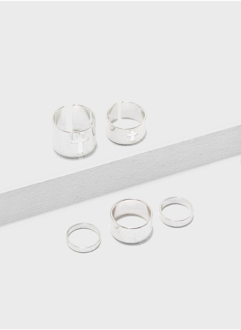 FOREVER 21 Multipack Stackable Tube Rings  - Image 1